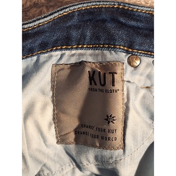 Kut from the Kloth Womens Dark Wash, Whiskered Straight Leg Jeans Size 4 - Picture 10 of 13